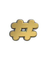 3D Golden Bold Number