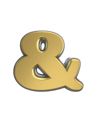 3D Golden Bold Number