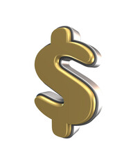 Naklejka premium 3D Golden Bold Number