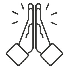 Praying Hands, Pray. Vector Icon
