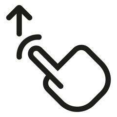 Hand Cursor, Click, Swipe. Vector Icon