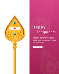 Thaipusam design with Vel Murugan (Lord Murugan Spear)