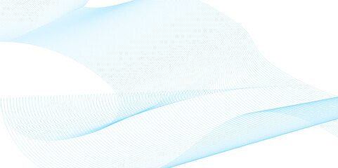 Abstract blue stripes wave line on transparent background Digital frequency track equalizer Stylized line art background. Vector illustration. Wave with lines created using blend tool Curved wavy line