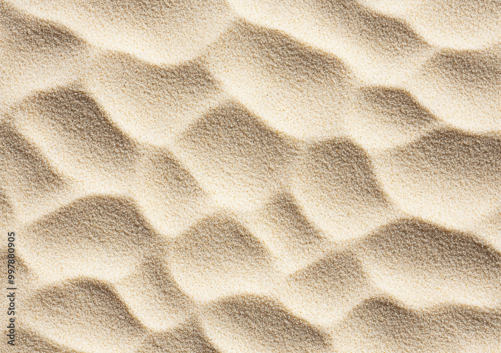 Poster aerial view of textured sand with wind-formed ripple patterns