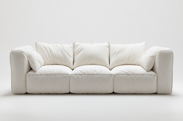 Obraz premium a three-seater sofa against a white background