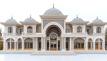 Fototapeta premium Grand Mansion with Islamic Architectural Influences