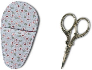 Vintage Scissors with Floral Case