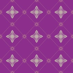 Vector abstract geometric floral seamless pattern. Subtle dark blue background. Simple minimal oriental ornament. Elegant texture with small diamond shapes, stars, rhombuses, grid. Repeat geo d