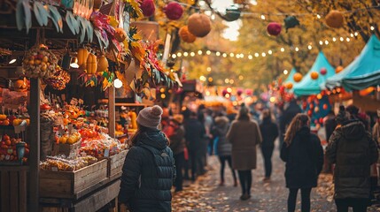 Obraz premium A vibrant celebration brimming with cheerful decor, delicious snacks, and joyful activities, all captured in a stunning photograph.