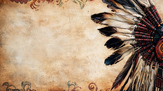 A versatile poster template for celebrating Native American Heritage Month, complete with editable text areas and ornate borders for your announcements.