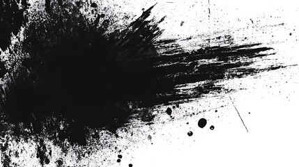 Obraz premium Abstract Black Ink Splatter