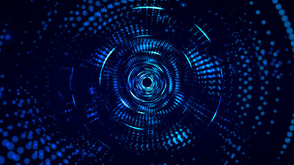 Futuristic Digital Tunnel