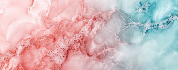 Soft swirls of pink and blue create an abstract beauty, reminiscent of watercolor art, evoking calm and creativity.