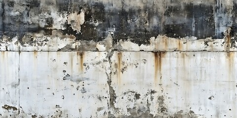 Obraz premium Weathered concrete wall with stains and textures.