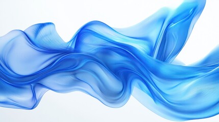 Blue abstract wave background with white background. ai generative.