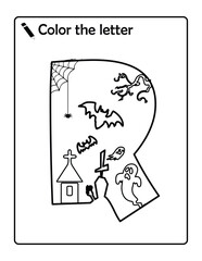 Christmas alphabet coloring book