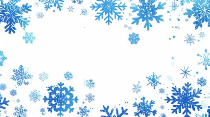  Festive Christmas background featuring blue snowflakes on pristine white, simple vector illustration.perfect for Christmas and seasonal designs, holiday cards, and winter-themed marketing materials.
