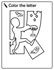 Christmas alphabet coloring book