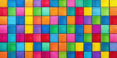 Colorful 10x10 Grid Pattern Design for Backgrounds, Textures, and Creative Projects in Digital Media