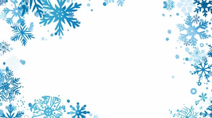  Festive Christmas background featuring blue snowflakes on pristine white, simple vector illustration.perfect for Christmas and seasonal designs, holiday cards, and winter-themed marketing materials.
