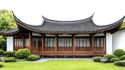 Obraz premium Traditional Chinese Architecture with Curved Roof