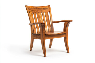 The Amish solid oak dining chair with armrests has an attractive and warm finish