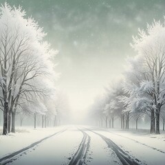 snow covered road
