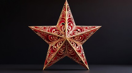 A detailed Christmas star with intricate patterns and filigree details