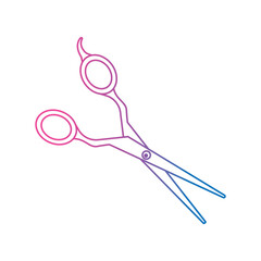 Scissors for cutting hair. Original vector illustration in vintage style.