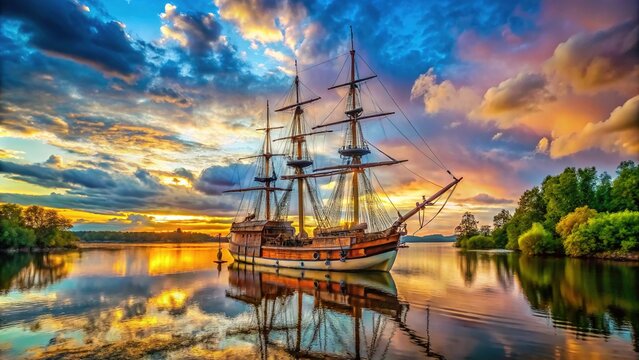 Journey of the Godspeed: The Susan Constant Embarking on a Historic Maritime Discovery Voyage