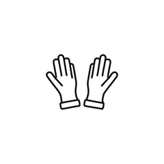 Obraz premium illustration of gloves outline stroke for health