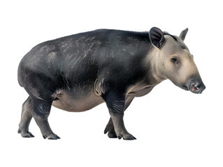 Naklejka premium tapir standing isolated on transparent background