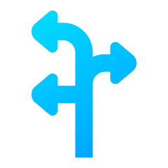 Obraz premium Direction icon. direction, arrow, guide, road, way, signaling. Vector icon illustration