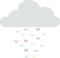 Colorful Rain Cloud Illustration