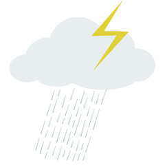 Rain Cloud with Thunder Lightning