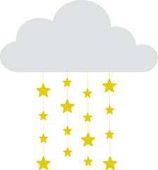 Fototapeta premium Cloud with Stars Decoration