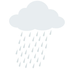 Heavy Rain Cloud Illustration