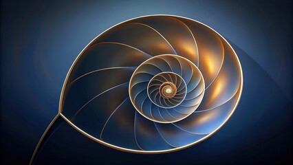 Obraz premium Fibonacci spiral design inspired by divine proportion