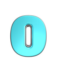 3D Render of number and symbol