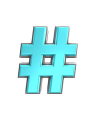 3D Render of number and symbol