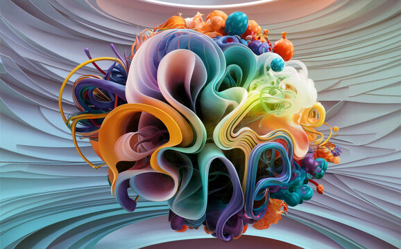 background with bands, multiform all in bound