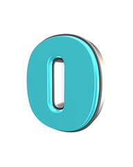 3D Render of number and symbol