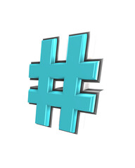 Obraz premium 3D Render of number and symbol