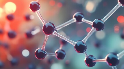 A 3D molecular structure of saxagliptin hydrochloride, an anti-diabetic medication, displaying its chemical formula as seen through a microscope, highlighting the arrangement of atoms and bonds.