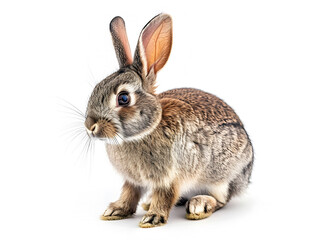 Obraz premium rabbit sitting isolated on white background