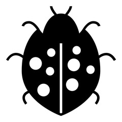 Lady Bug Icon. Simple Insect Illustration Vector Symbol Sign.