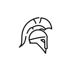Ancient Greek helmet icon. Simple Spartan helmet icon for social media, app, and web design. Vector illustration