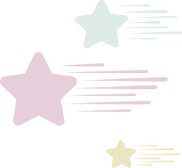 Set of Colorful Star Illustration