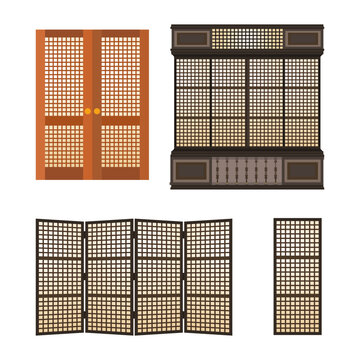 Traditional Filipino Capiz Wooden Window and Carvings: A Vector Illustration of Traditional Filipino Architecture and Home Design