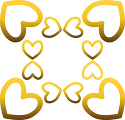 gold flower decoration design.